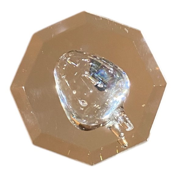 Elegant Glass Strawberry Paperweight - Picture 4 of 6